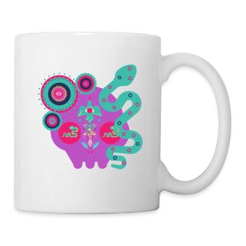 Forme de serpent abstrait - Mug blanc - blanc - Droite