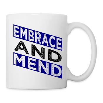 funny sayings helping hand joke support system - Mug - white - Right