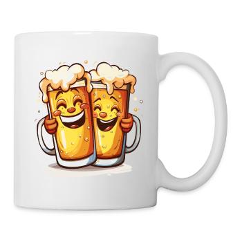 Beer Funny Beer Mugs Laughing Drinking Alcohol Humor - Mug - white - Right