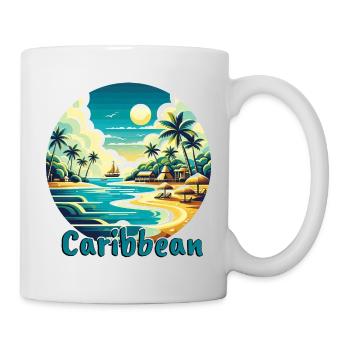 Caribbean Vacation American Beach - Mug - white - Right