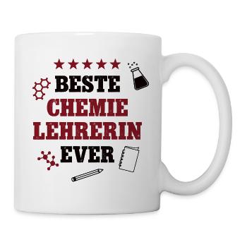 Beste Chemie Lehrerin Schule Chemielehrerin Labor - Tasse - Weiß - Rechts