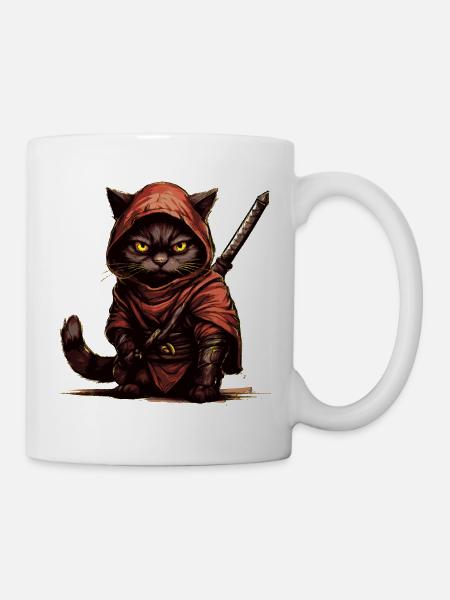 Ninja Cat - Tasse - Weiß