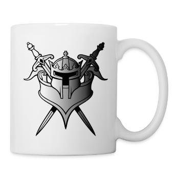 Schwerter und Helm - Tasse - Weiß - Rechts