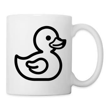 Ente - Tasse - Weiß - Rechts