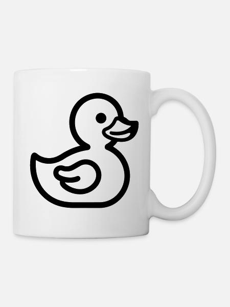 Ente - Tasse - Weiß