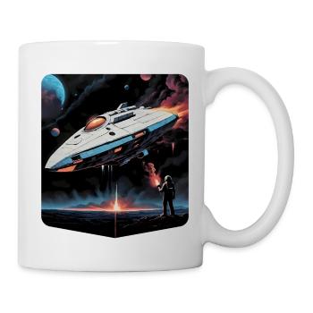 Ai Planet Raumschiff - Tasse - Weiß - Rechts