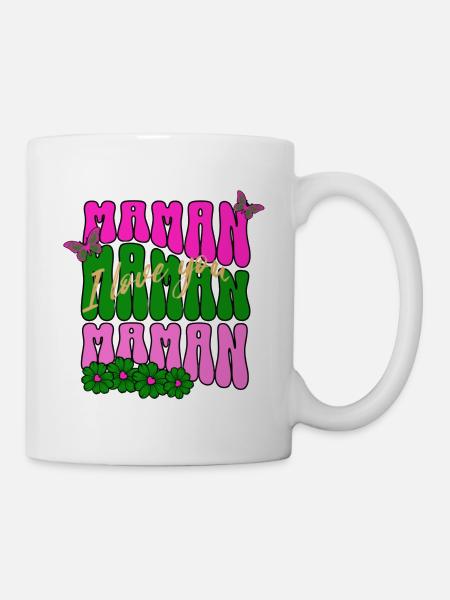 MAMAN I LOVE YOU - Mug blanc - blanc