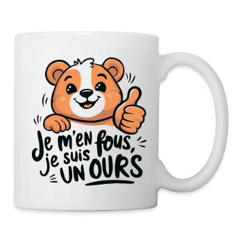 Nichts zu tun, ich bin ein Bär - Tasse - Weiß - Rechts