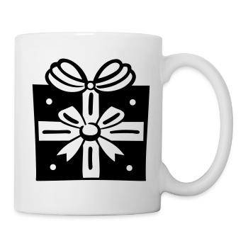 Petite boite cadeau - Mug blanc - blanc - Droite