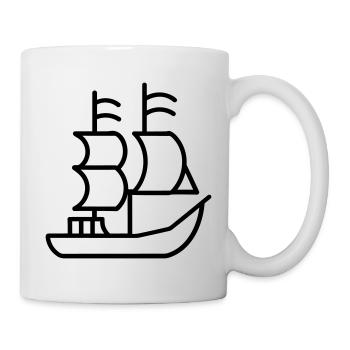 Piratenschiff - Tasse - Weiß - Rechts
