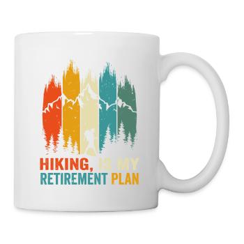 Wandern ist meine Altersvorsorge lustiges Wandern - Tasse - Weiß - Rechts
