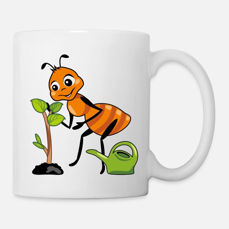 Lustiger Ameisengärtner - Tasse - Weiß