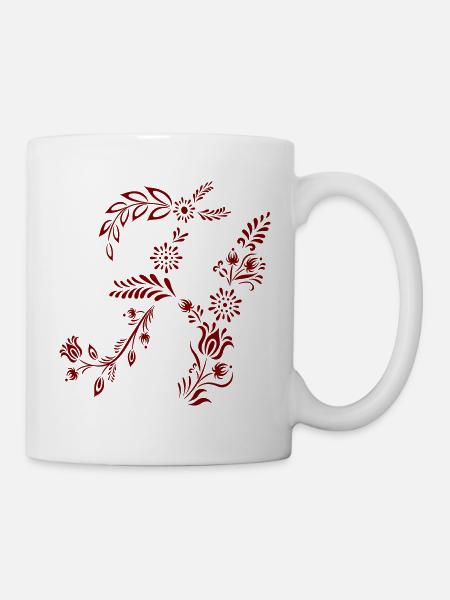 Initiale H, Buchstabe - Tasse - Weiß