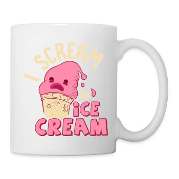 I Scream For Ice Cream Cone Scoop Summer - Tasse - Weiß - Rechts