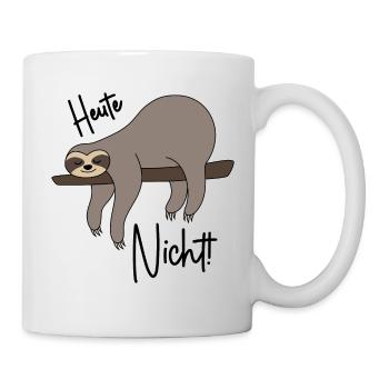Faultier - Heute nicht - Tasse - Weiß - Rechts