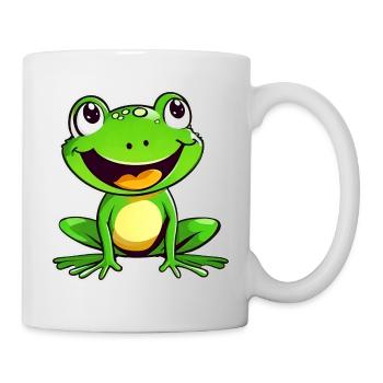 Niedlicher Frosch im Comic Style - Tasse - Weiß - Rechts