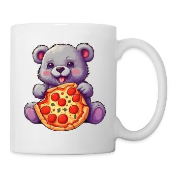 Teddy aime la pizza - Mug blanc - blanc - Droite