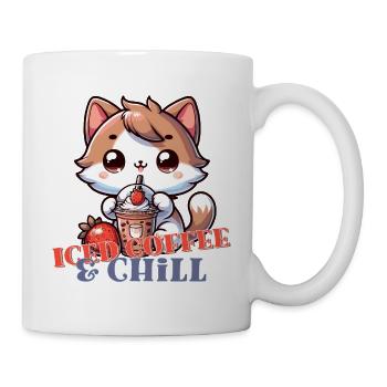 Iced Coffee Cats Kawaii Kitten Iced coffee chill - Mug - white - Right