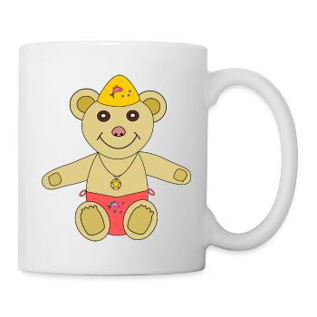Mein Teddy geht baden - Tasse - Weiß - Rechts