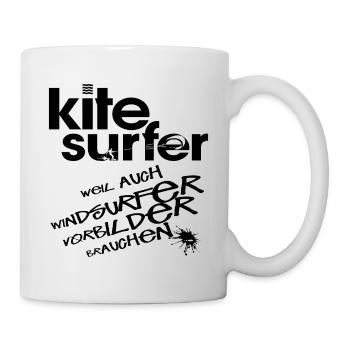 Kitesurfeur vs véliplanchiste - Mug blanc - blanc - Droite