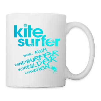 Kitesurfeur vs véliplanchiste - Mug blanc - blanc - Droite