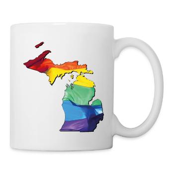 Michigan (United States) | Real Flag | LGBTQIA+ - Mug - white - Right