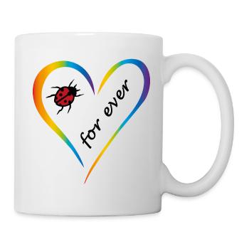 Un cœur pour toujours - Mug blanc - blanc - Droite