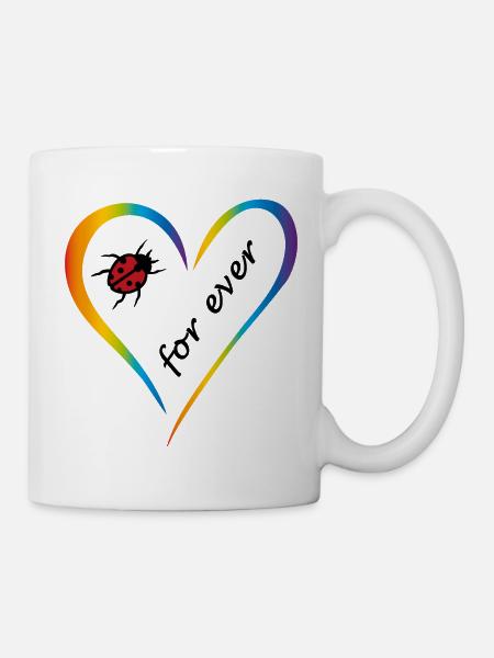 Herz for ever - Tasse - Weiß