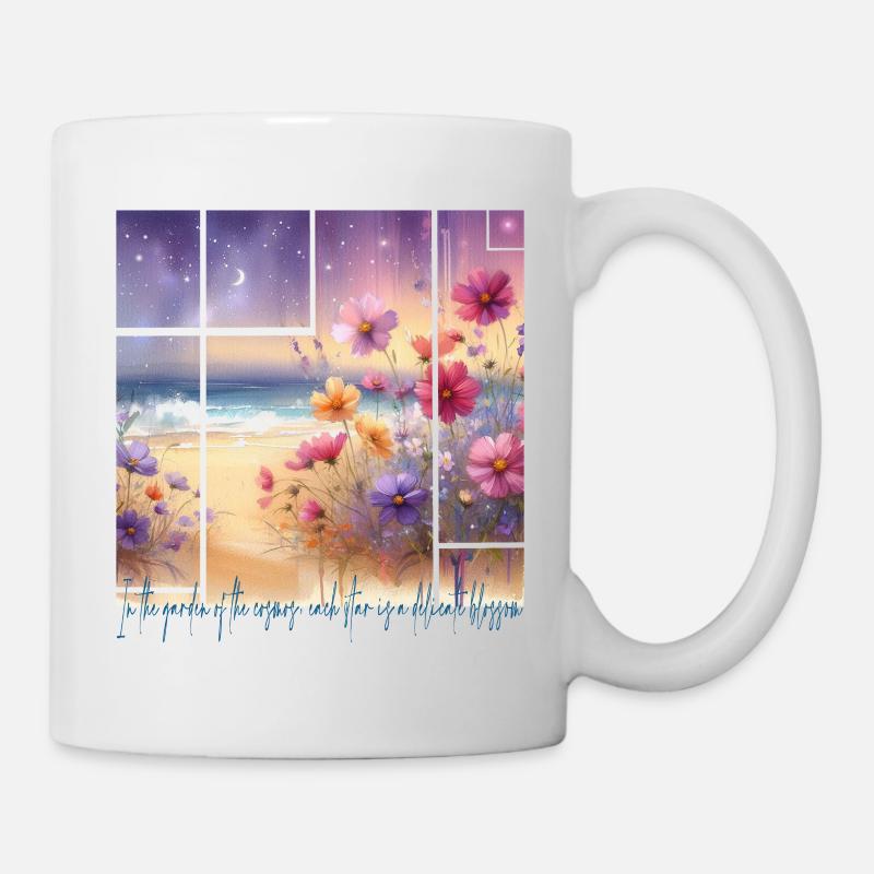Blumen - Tasse - Weiß