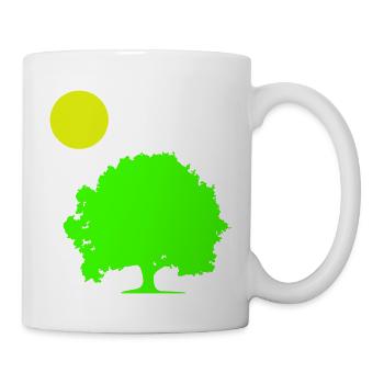 baum sonne - Tasse - Weiß - Rechts