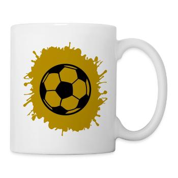 Splatter Voetbal - Mok - wit - Rechts