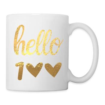 Hello 100 Gold - Mug - white - Right