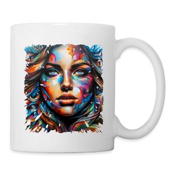 Graffiti Street Art Spray Vintage Stencil Retro - Mug - white - Right