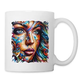Graffiti Street Art Spray Vintage Stencil Retro - Mug - white - Right
