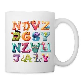 Alphabet ABC Animal Learning Kindergarten Teacher - Mug blanc - blanc - Droite