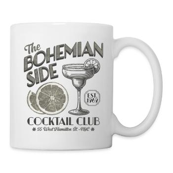 The Bohemian Side Cocktail Club retro graphic - Mug - white - Right