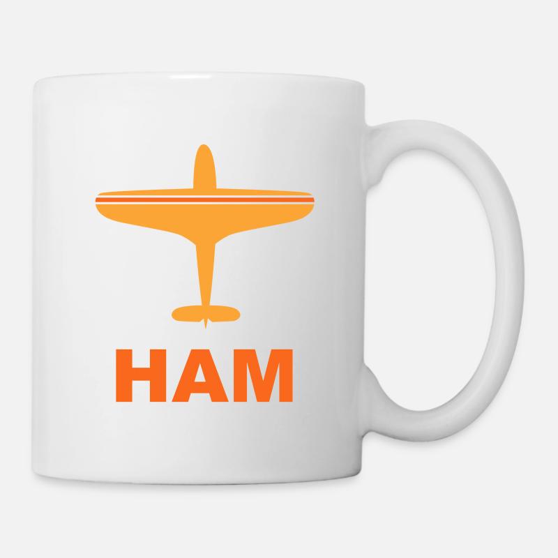 Flughafen Hamburg - HAM - Hansestadt - Elbe - Tasse - Weiß