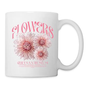 Chrysanthèmes, Chrysanthèmes, Fleur, Fleurs - Mug blanc - blanc - Droite