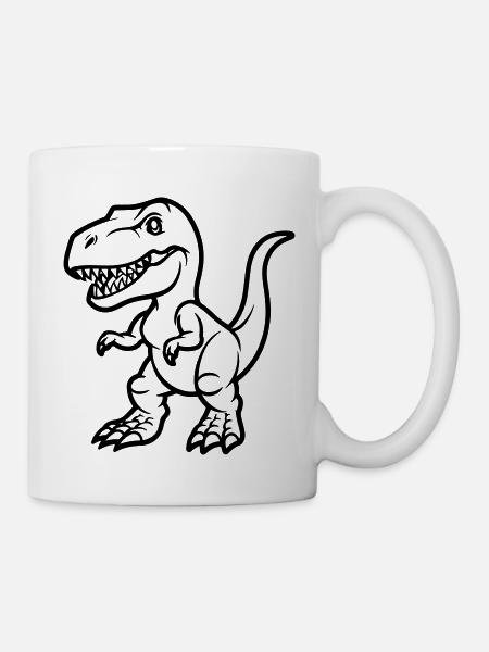 T Rex Comic - Tasse - Weiß