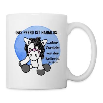 Pferd Anna reiten Kind Mädchen - Tasse - Weiß - Rechts