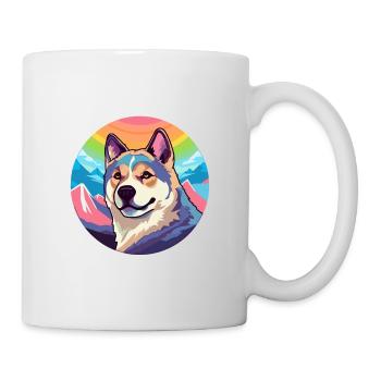 I Hug My Akita So I Dont Choke People - Mug blanc - blanc - Droite