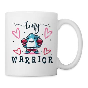 Petit guerrier - Requin - Combat - Gants de combat - Mug blanc - blanc - Droite