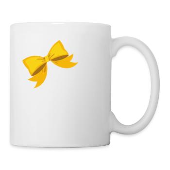 Letter u yellow bow - Mug - white - Right
