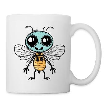 Libelle Halloween Lustig Zombie - Tasse - Weiß - Rechts