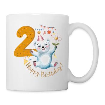 Child Polar Bear 2 Years 2nd Birthday - Mug - white - Right
