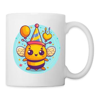 Abeille Anniversaire Bébé - Mug blanc - blanc - Droite