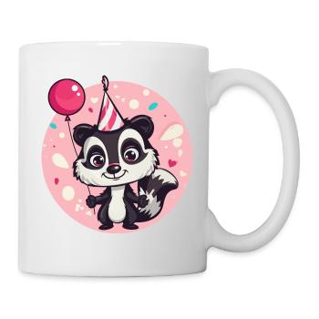 Stinktier Geburtstag Baby - Tasse - Weiß - Rechts