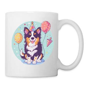 Border Collie Chiens Anniversaire Bébé - Mug blanc - blanc - Droite