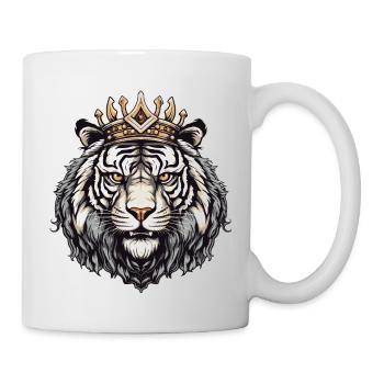 Animal de la couronne de tigre - Mug blanc - blanc - Droite