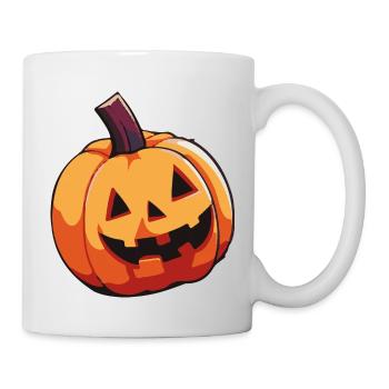citrouille bande dessinée drôle - Mug blanc - blanc - Droite